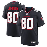 Maillot de jeu Nike Andre Johnson bleu marine pour homme des Houston Texans, joueur retraité l'équipe