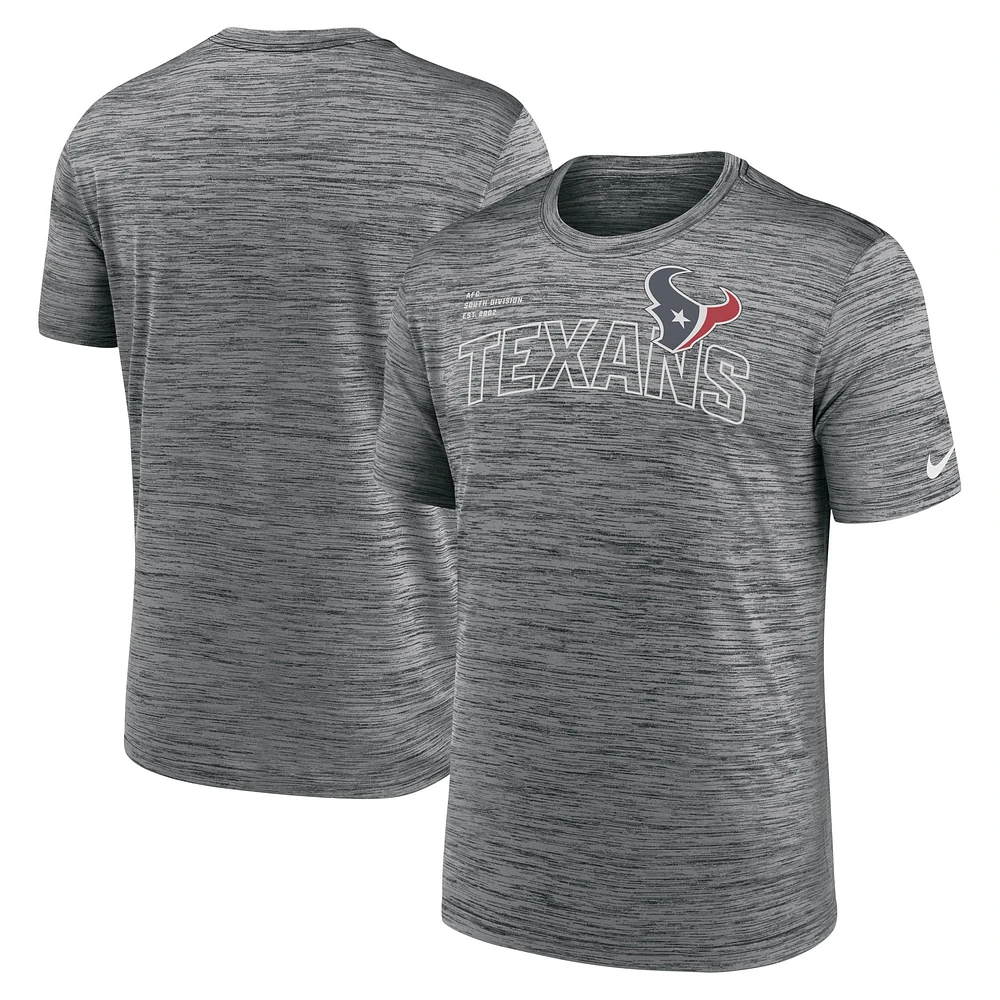 T-shirt Nike Houston Texans Velocity Arch Performance anthracite pour homme