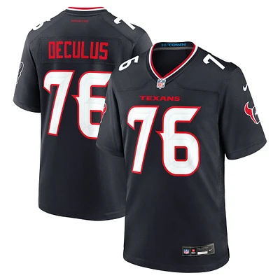 Maillot Nike Austin Deculus bleu marine pour homme des Houston Texans