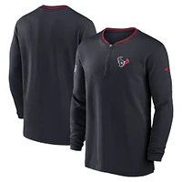 Sweat-shirt Nike noir à demi-zip pour homme des Houston Texans Coach
