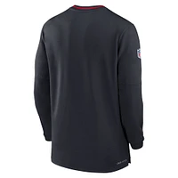 Sweat-shirt Nike noir à demi-zip pour homme des Houston Texans Coach
