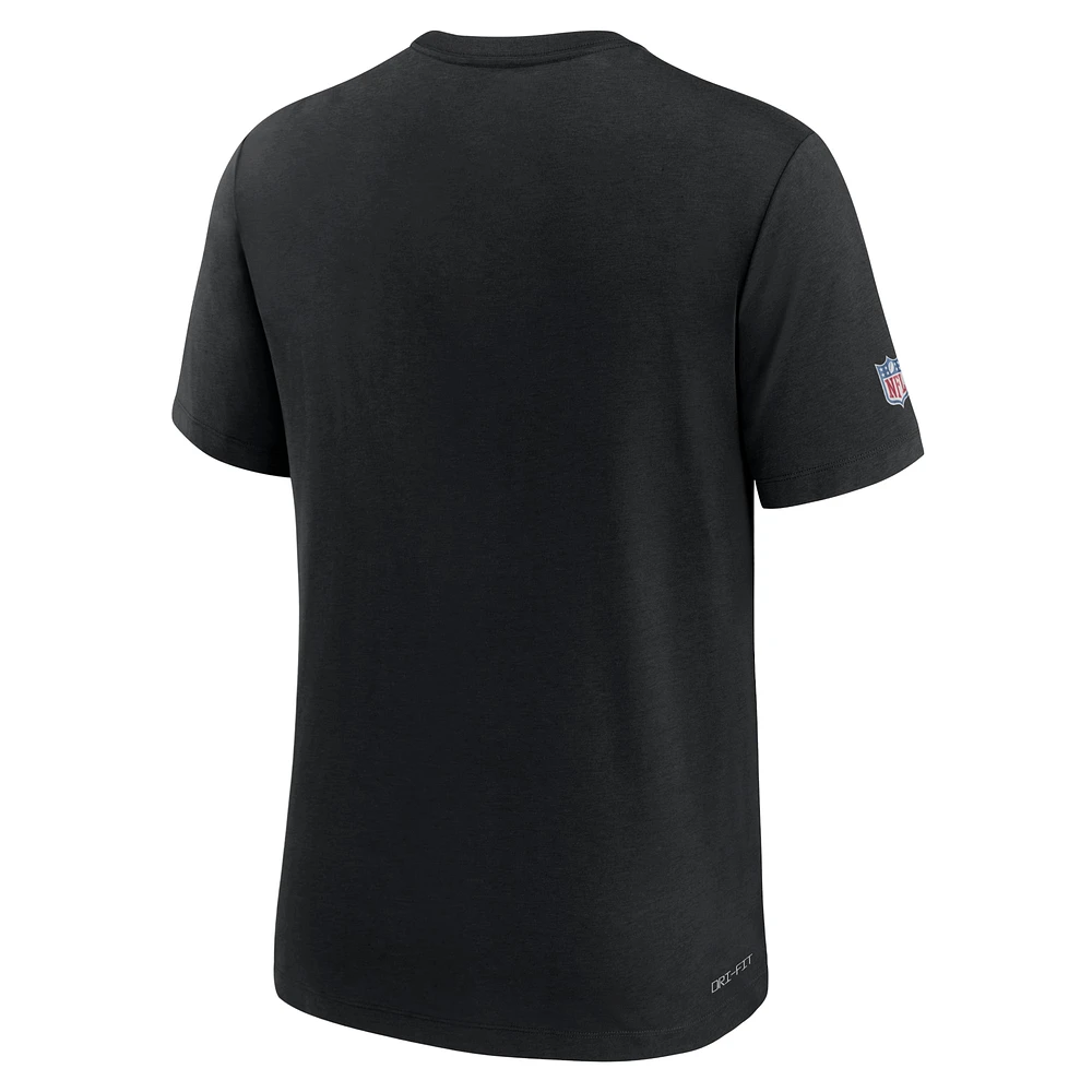 T-shirt de performance NFL Crucial Catch Nike noir pour homme des Houston Texans