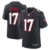Maillot Nike Braxton Berrios bleu marine pour homme, équipe des Houston Texans
