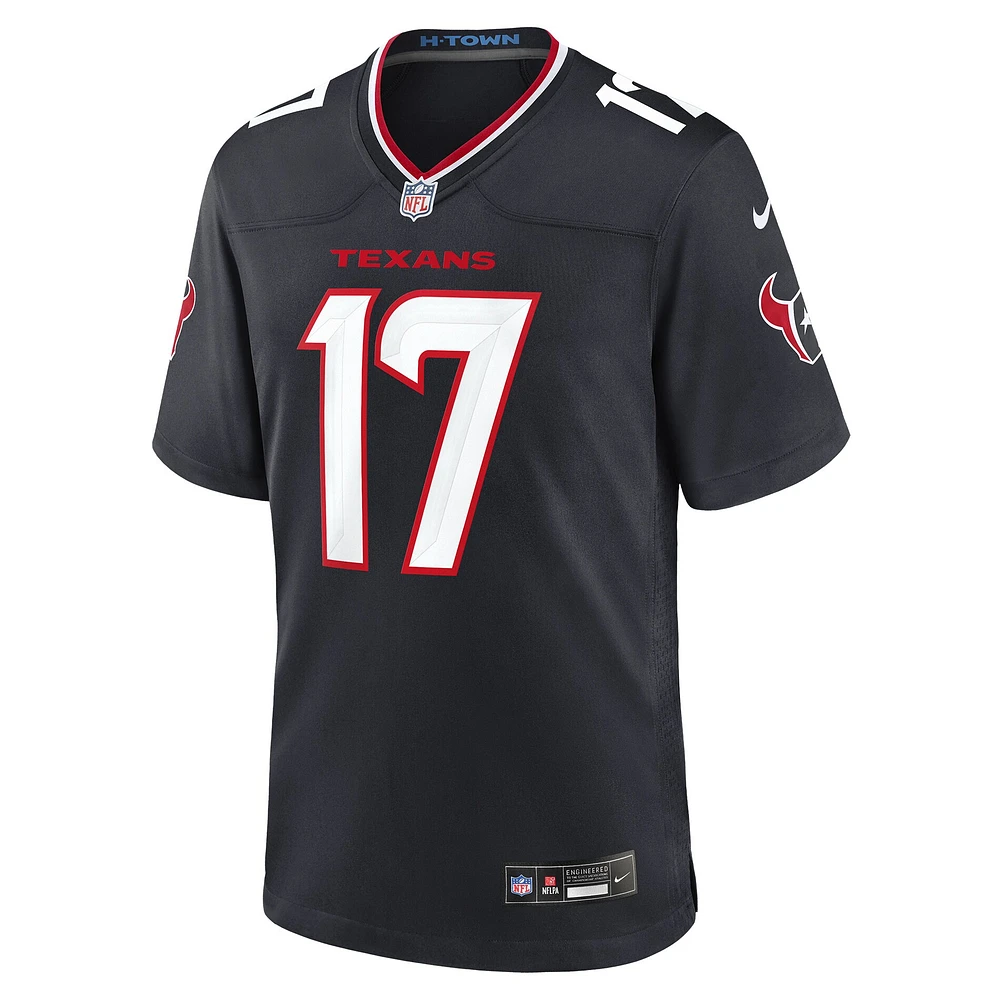 Maillot Nike Braxton Berrios bleu marine pour homme, équipe des Houston Texans