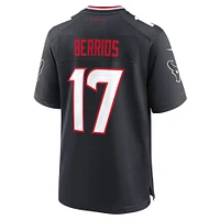 Maillot Nike Braxton Berrios bleu marine pour homme, équipe des Houston Texans