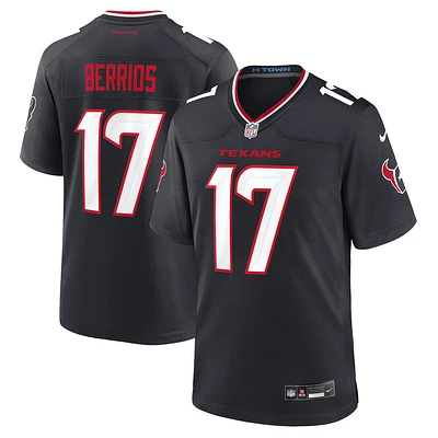 Maillot Nike Braxton Berrios bleu marine pour homme, équipe des Houston Texans