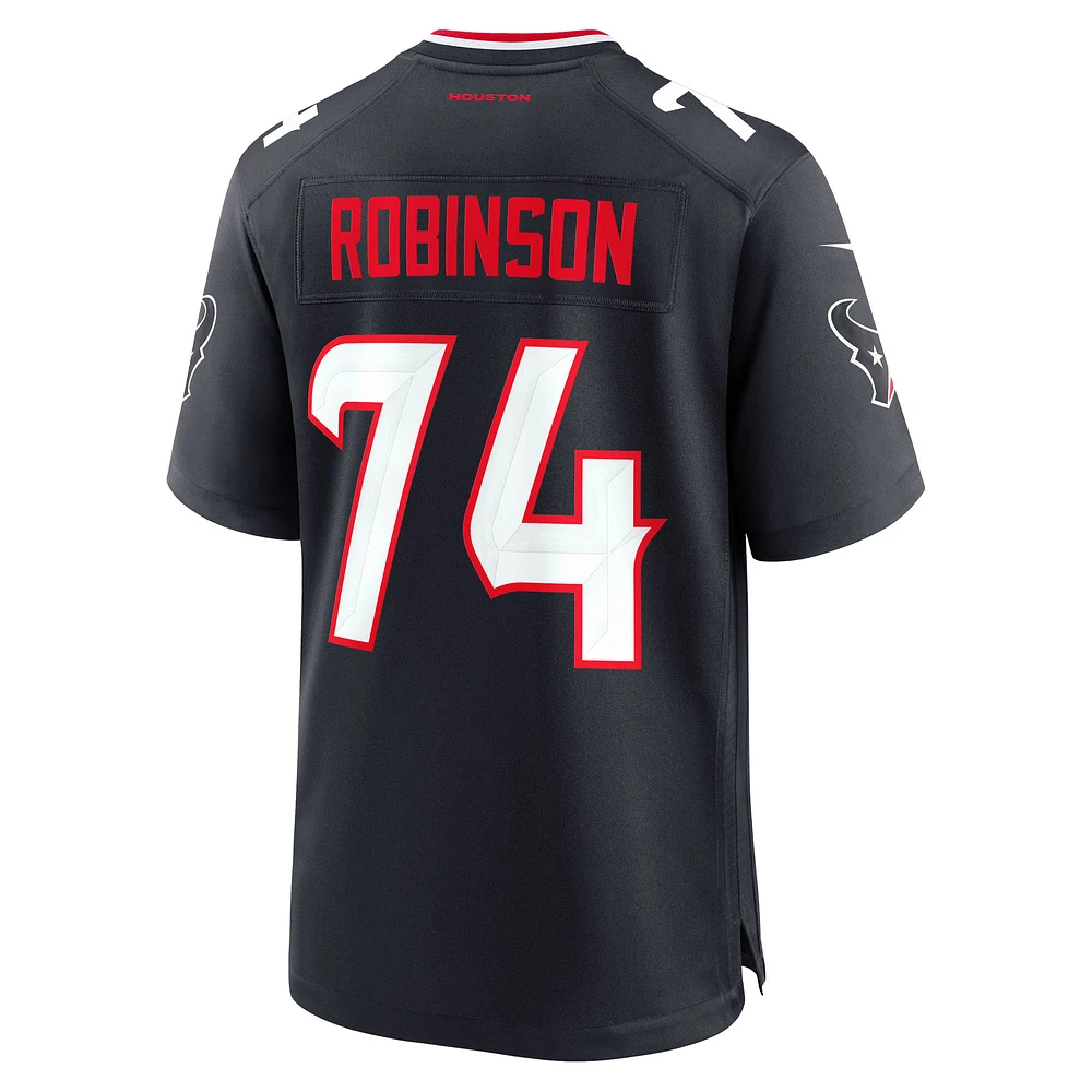 Men's Nike Cam Robinson  Navy Houston Texans Team Game Jersey