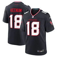 Maillot de match Nike Case Keenum bleu marine pour homme des Houston Texans