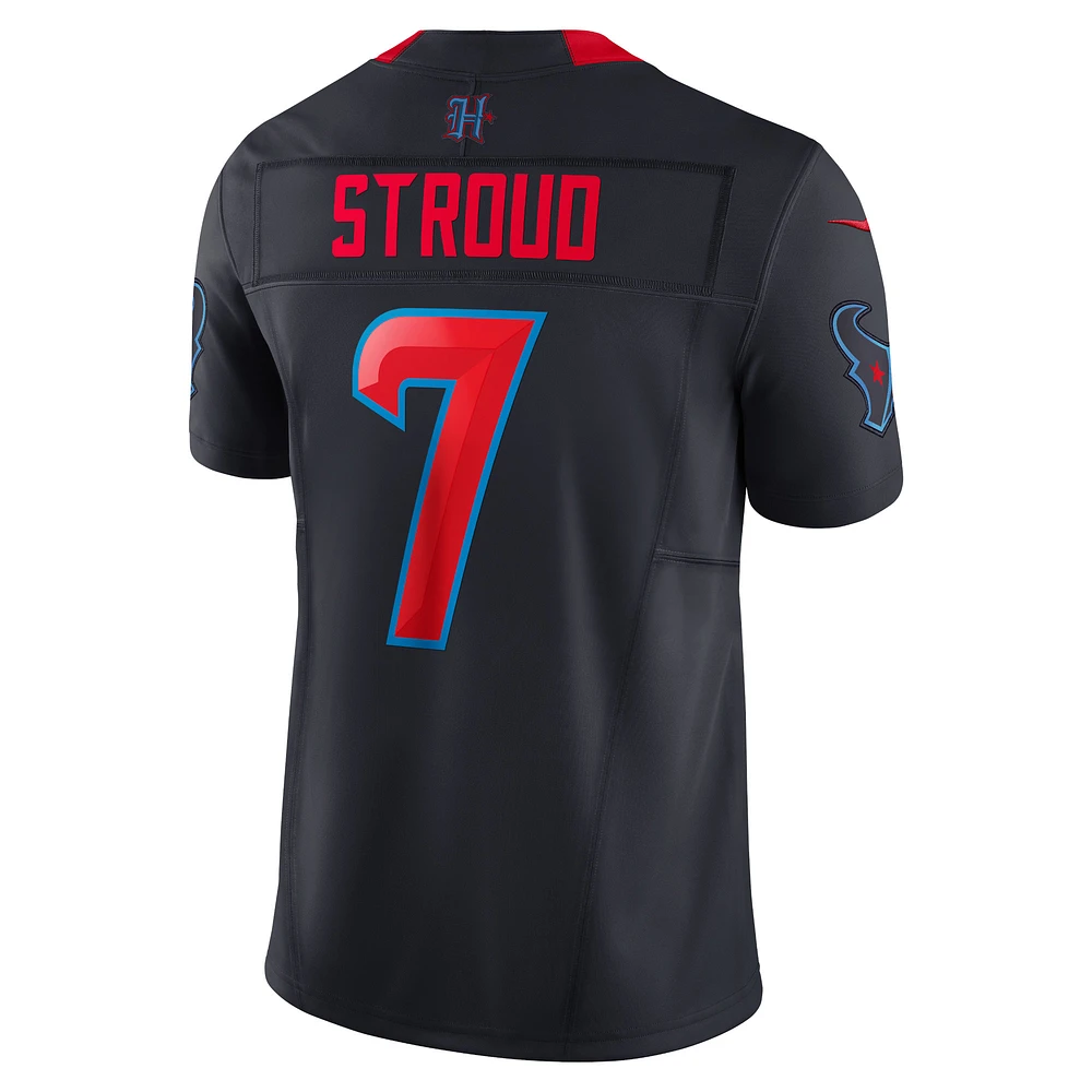 Men's Nike C.J. Stroud Navy Houston Texans 2nd Alternate Vapor F.U.S.E. Limited Jersey