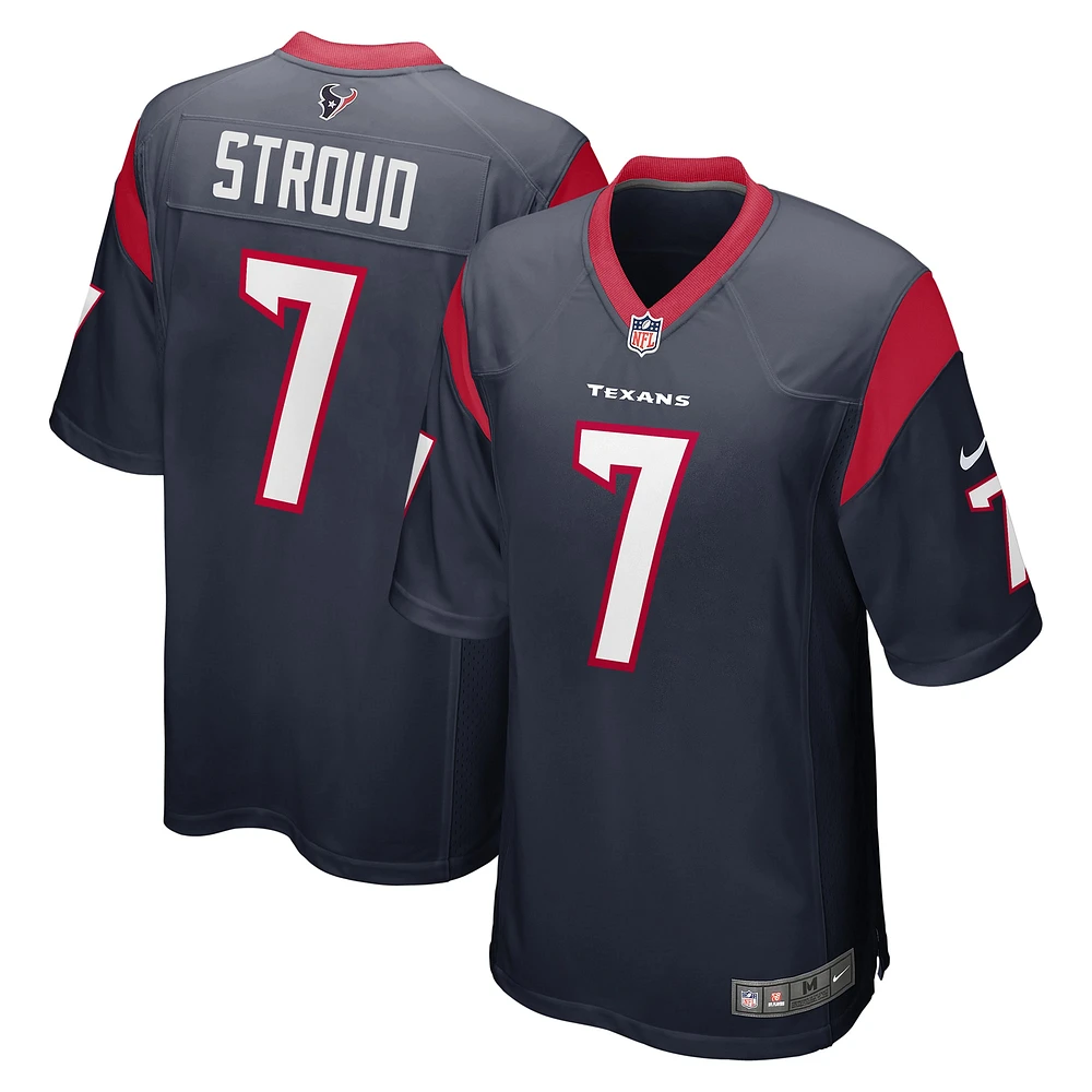 Maillot de match Nike C.J. Stroud bleu marine des Houston Texans pour homme