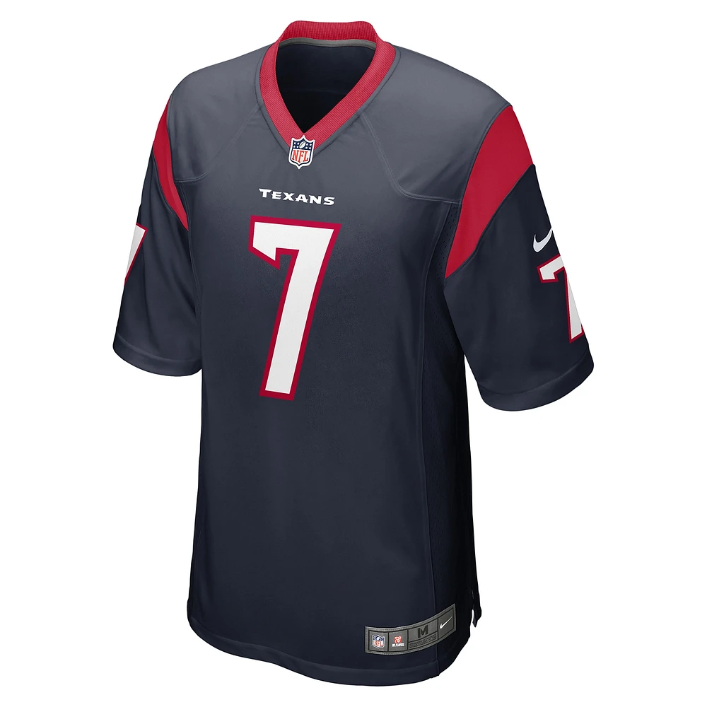 Maillot de match Nike C.J. Stroud bleu marine des Houston Texans pour homme