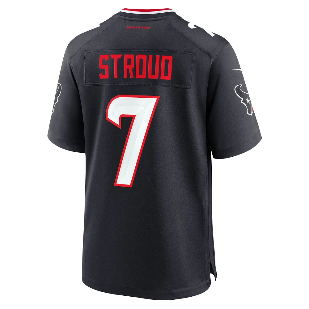 Maillot de match Nike C.J. Stroud des Houston Texans pour homme, bleu marine