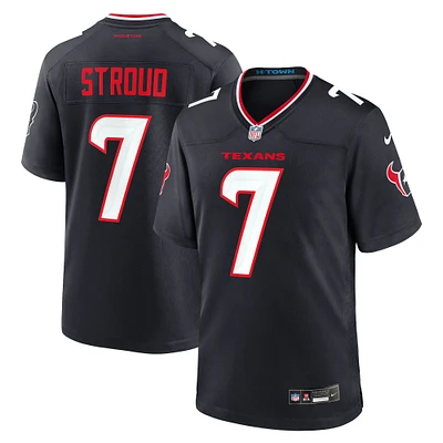 Maillot de match Nike C.J. Stroud des Houston Texans pour homme, bleu marine