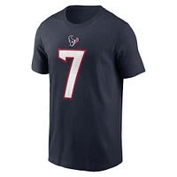 T-shirt Nike C.J. Stroud bleu marine avec nom et numéro de joueur des Houston Texans pour homme