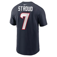 T-shirt avec nom et numéro de joueur des Houston Texans Nike C.J. Stroud pour homme, bleu marine