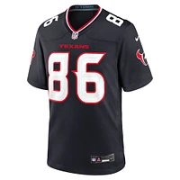 Men's Nike Dalton Schultz  Navy Houston Texans Team Game Jersey