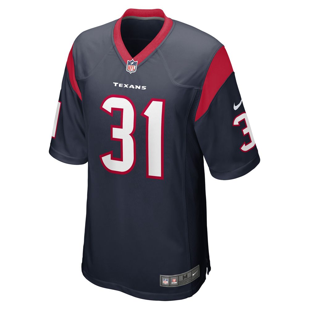 Men's Nike Dameon Pierce Navy Houston Texans Game Player Jersey