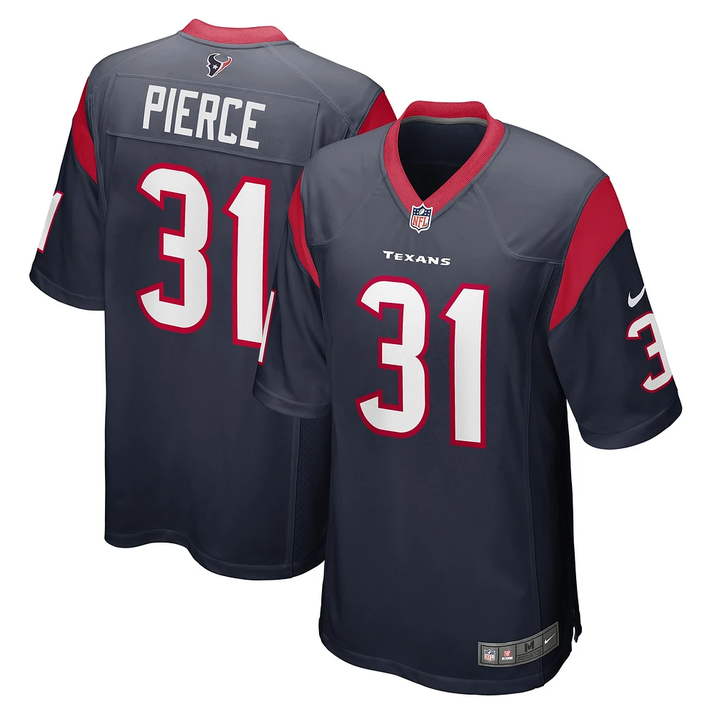 Maillot de joueur match des Houston Texans Nike Dameon Pierce pour homme, bleu marine