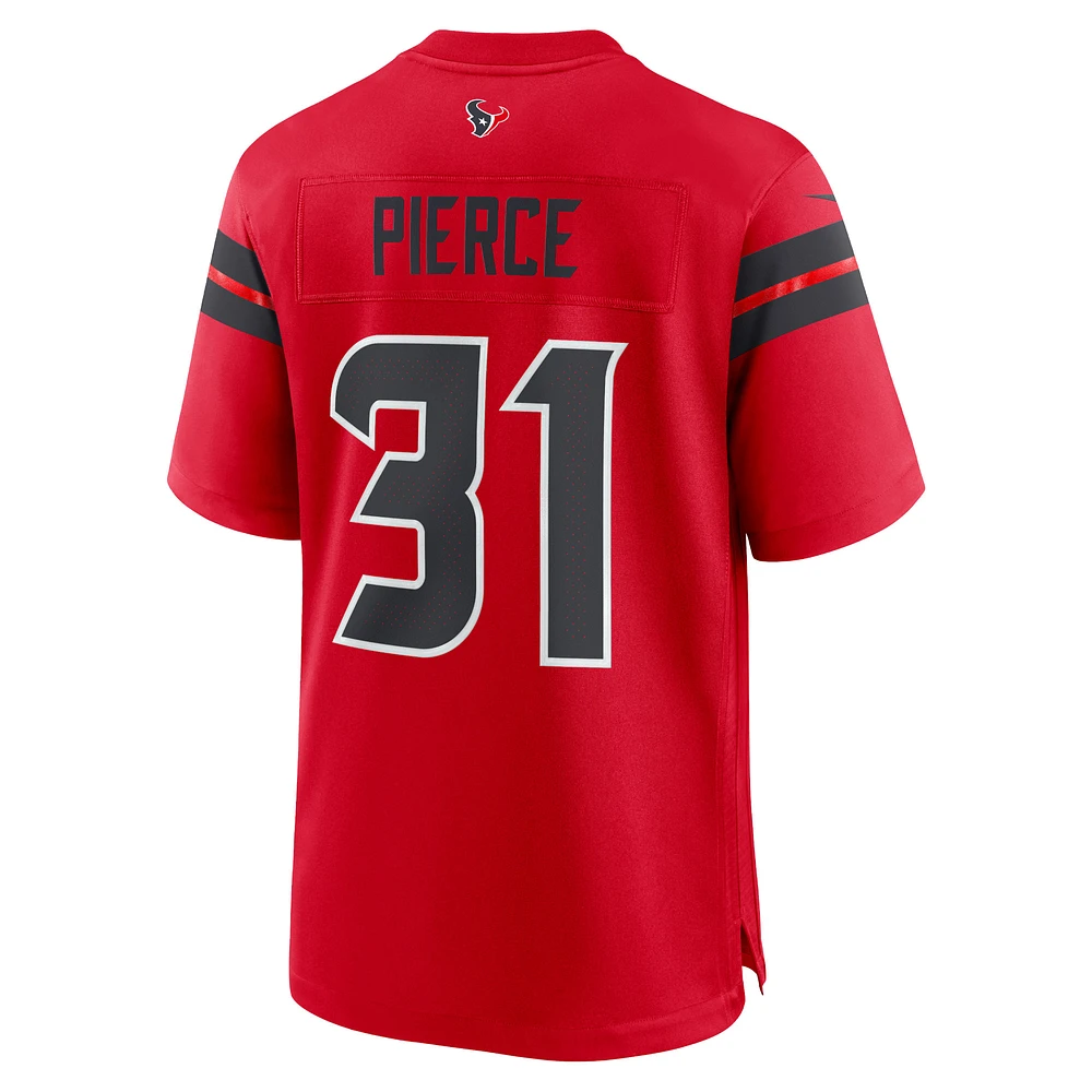 Maillot de match alternatif Nike Dameon Pierce pour hommes des Houston Texans, rouge