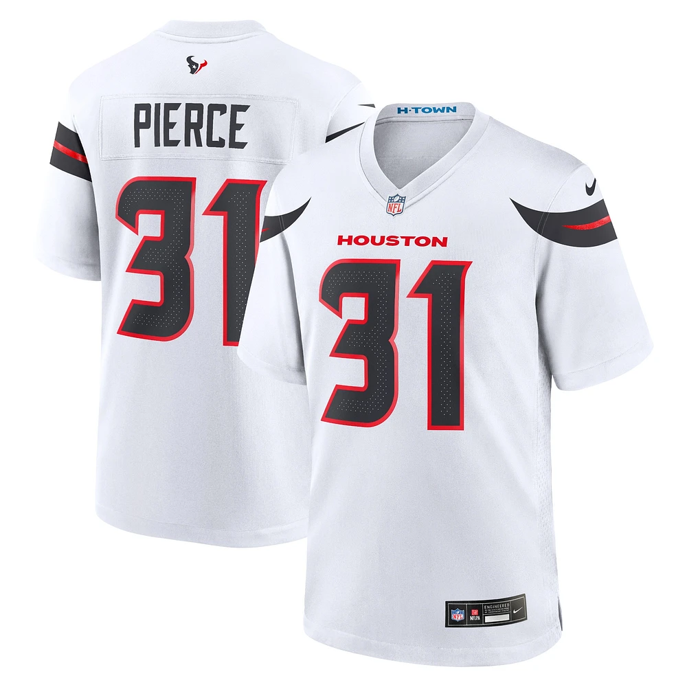 Maillot de match Nike Dameon Pierce pour hommes des Houston Texans, blanc