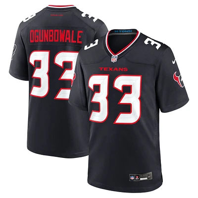 Maillot de match Nike Dare Ogunbowale bleu marine pour homme des Houston Texans