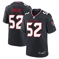 Men's Nike Darrell Taylor  Navy Houston Texans Team Game Jersey