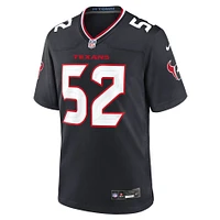 Men's Nike Darrell Taylor  Navy Houston Texans Team Game Jersey