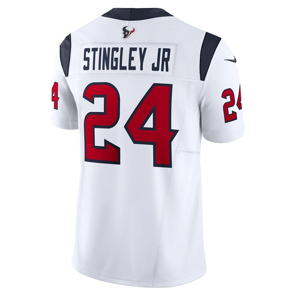 Nike Derek Stingley Jr. pour hommes Blanc Houston Texans Vapor F.U.S.E. Maillot limité