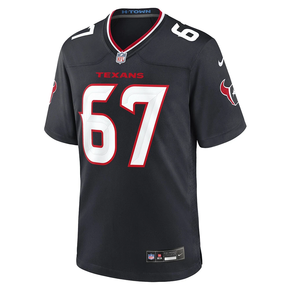 Men's Nike Ed Ingram  Navy Houston Texans Team Game Jersey