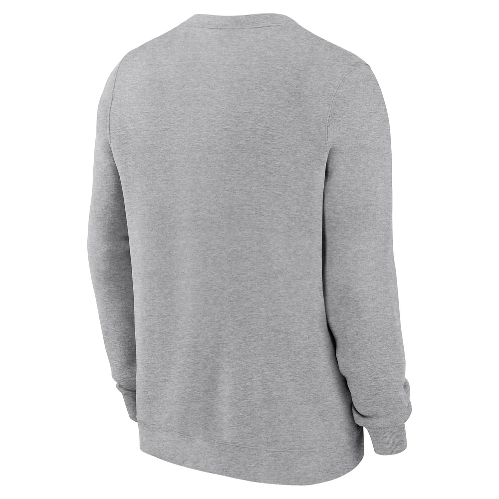 Men's Nike Heather Gray Houston Texans Club Pullover Sweatshirt