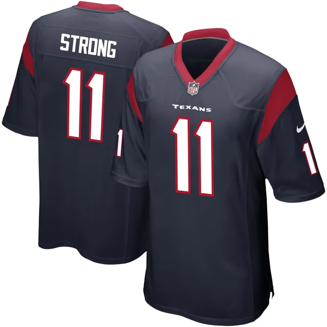 Men's Houston Texans Jaelen Strong Nike Navy Game Jersey