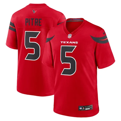 Maillot de match alternatif Nike Jalen Pitre pour hommes des Houston Texans, rouge