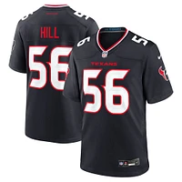 Men's Nike Jamal Hill  Navy Houston Texans Team Game Jersey