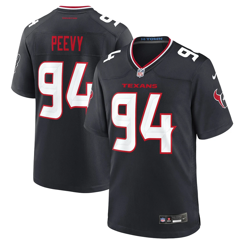 Men's Nike Jayden Peevy  Navy Houston Texans Team Game Jersey