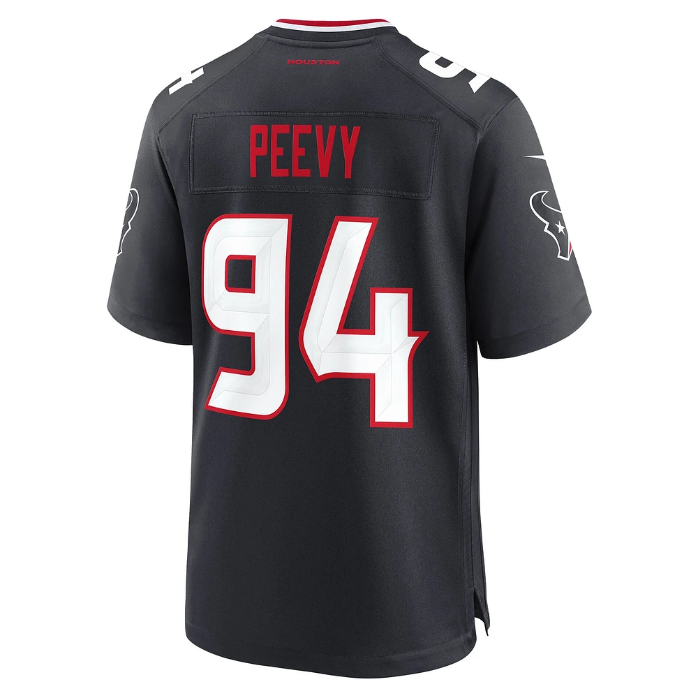 Men's Nike Jayden Peevy  Navy Houston Texans Team Game Jersey