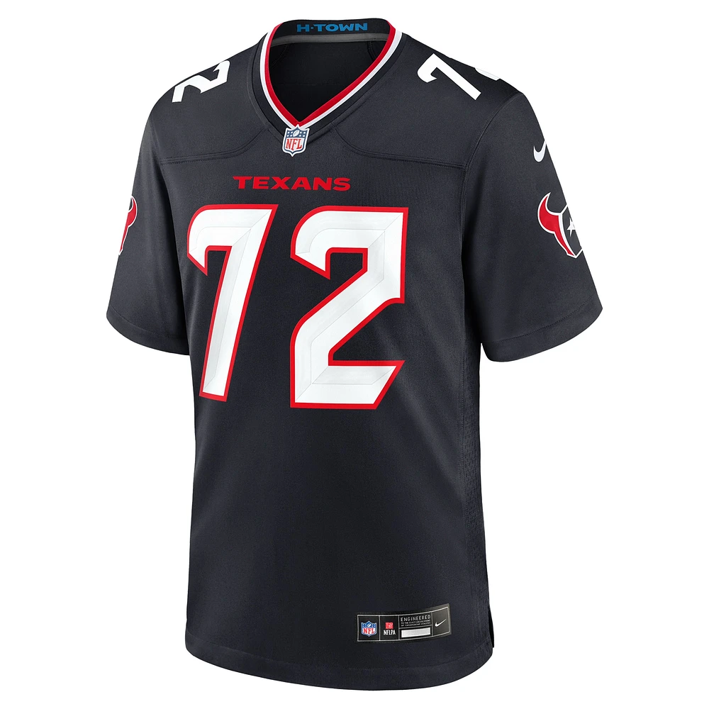 Maillot de match Nike Jaylon Thomas bleu marine pour homme des Houston Texans