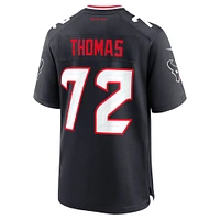 Maillot de match Nike Jaylon Thomas bleu marine pour homme des Houston Texans