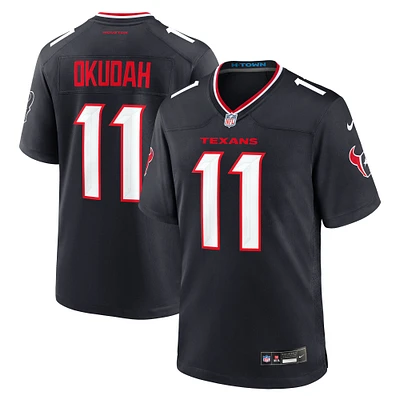 Men's Nike Jeff Okudah  Navy Houston Texans Team Game Jersey