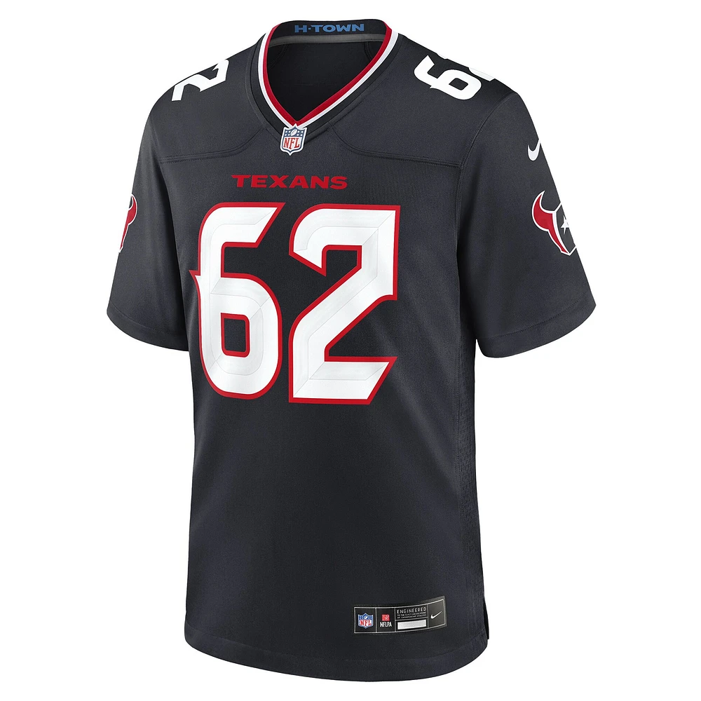 Men's Nike Jerome Carvin  Navy Houston Texans Team Game Jersey