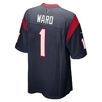 Maillot Nike Jimmie Ward pour homme, joueur de jeu des Houston Texans, bleu marine