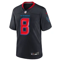 Maillot Nike John Metchie III bleu marine pour homme, deuxième match alternatif des Houston Texans