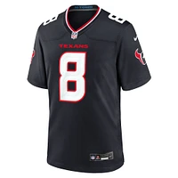 Maillot de match Nike John Metchie III bleu marine pour homme des Houston Texans