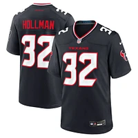 Maillot de match Nike Ka'Dar Hollman bleu marine pour homme des Houston Texans