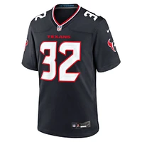 Maillot de match Nike Ka'Dar Hollman bleu marine pour homme des Houston Texans