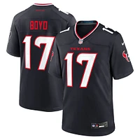 Maillot de match Nike Kris Boyd bleu marine pour homme des Houston Texans