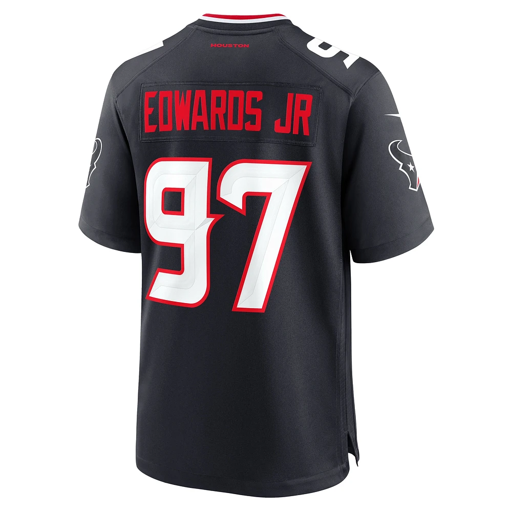 Men's Nike Mario Edwards Jr.  Navy Houston Texans Team Game Jersey