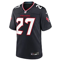 Maillot de match Nike Myles Bryant bleu marine pour homme des Houston Texans