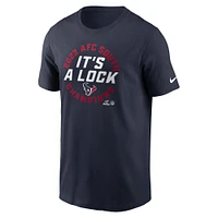 T-shirt Nike bleu marine Houston Texans 2023 AFC Division Sud Champions Locker Room Trophy Collection