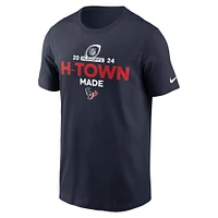 T-shirt Nike bleu marine Houston Texans 2024 NFL Playoffs pour homme