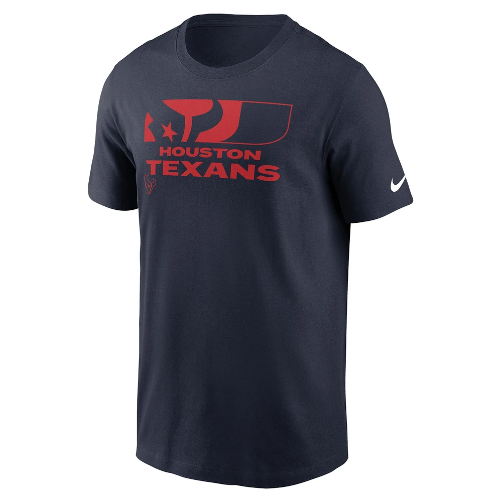 T-shirt Nike Air Essential bleu marine pour homme des Houston Texans